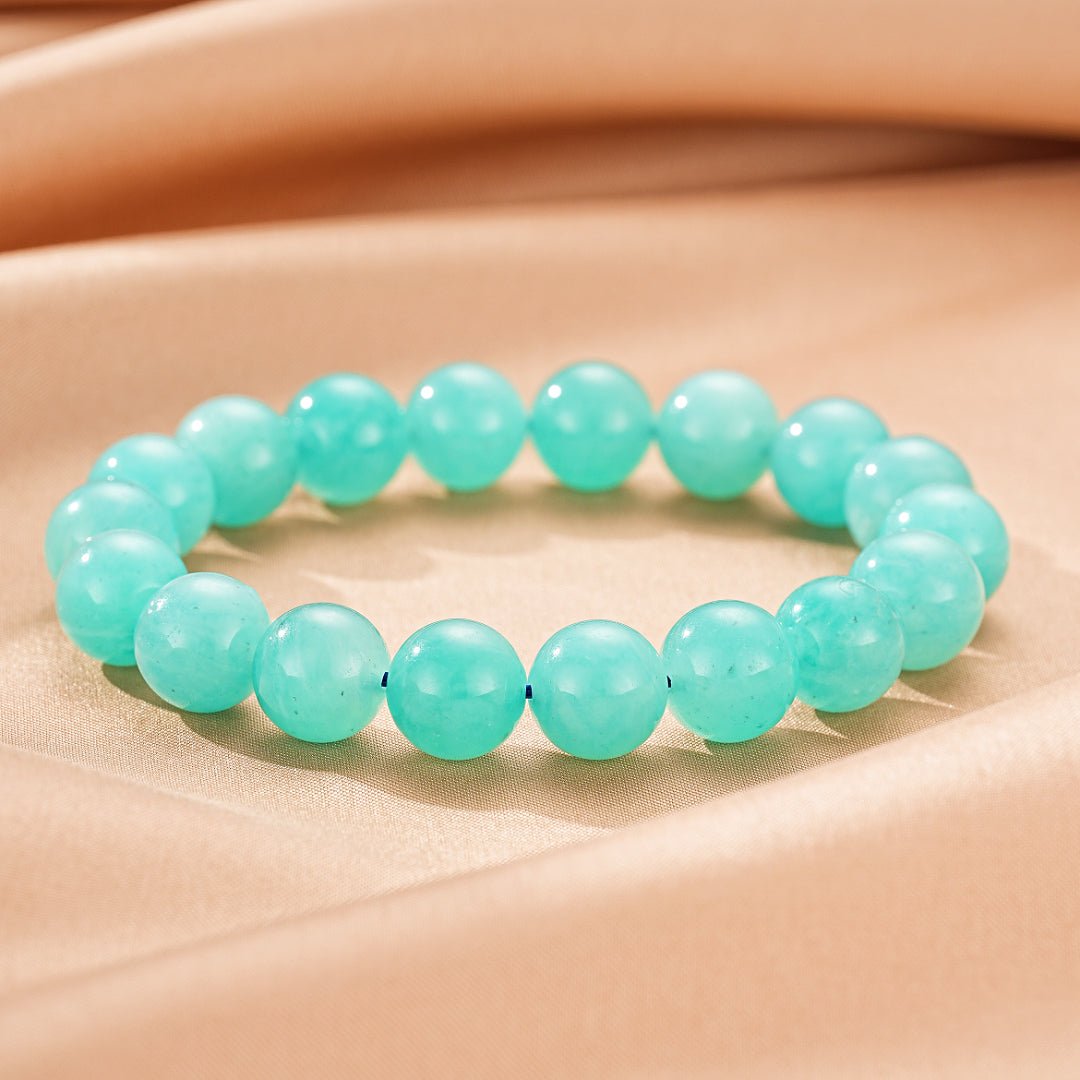 Bracelet Amazonite et Perle – Sérénité Minérale - Biloria