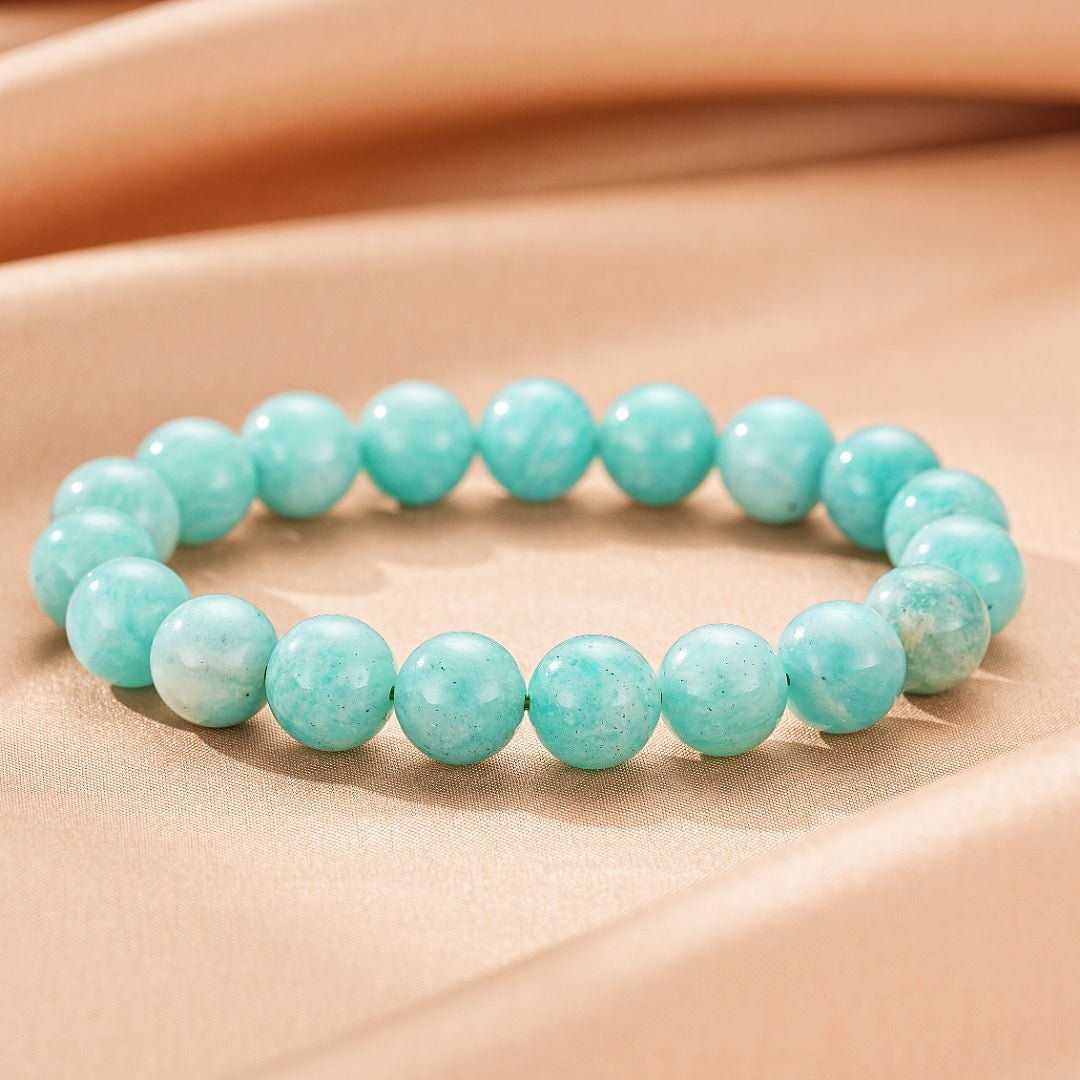 Bracelet Amazonite et Perle – Sérénité Minérale - Biloria