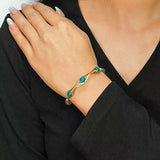 Bracelet Amazonite Fil Doré Bohème – Vertus Lithothérapie - Biloria