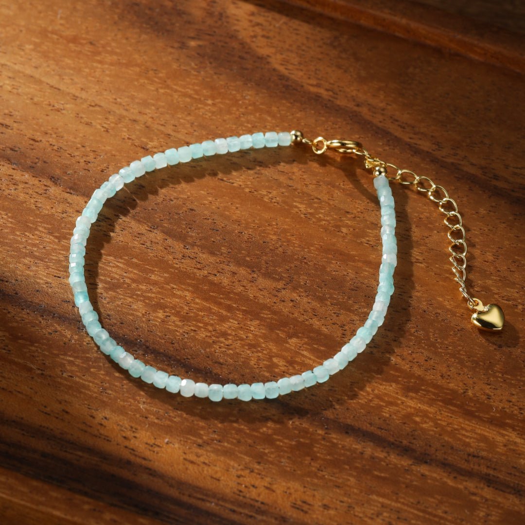 Bracelet Amazonite Fine Apaisant – Bijou Méditation - Biloria