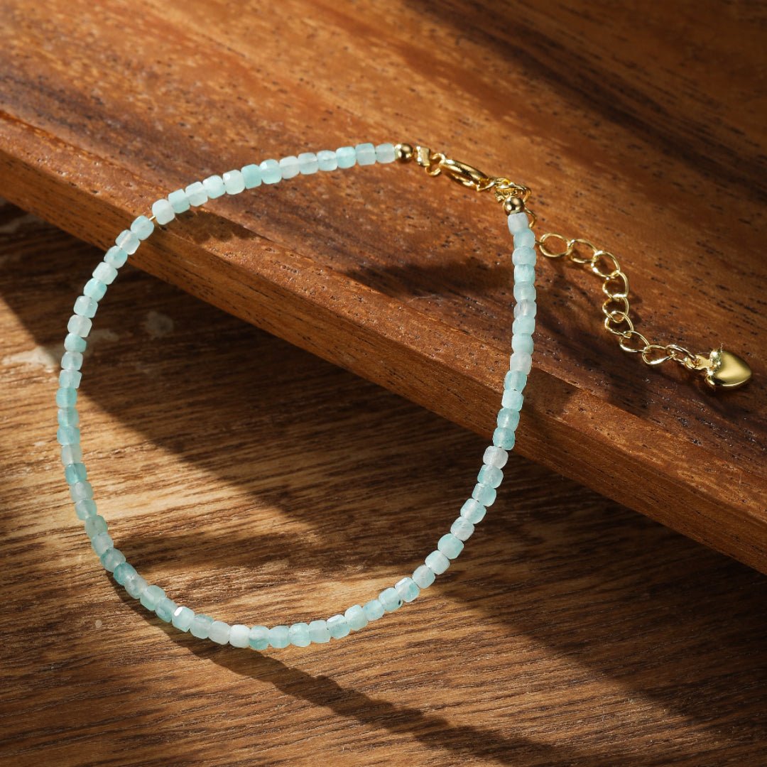Bracelet Amazonite Fine Apaisant – Bijou Méditation - Biloria
