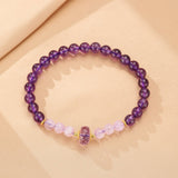 Bracelet Améthyste Apaisant – Fait Main en Argent Plaqué Or - Biloria