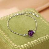 Bracelet Améthyste Goutte de Douceur Argent - Sérénité & Élégance - Biloria