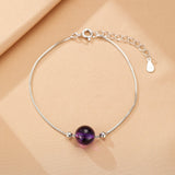 Bracelet Améthyste Goutte de Douceur Argent - Sérénité & Élégance - Biloria