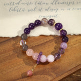 Bracelet Améthyste Laiton Plaqué Or – Sérénité et Élégance - Biloria