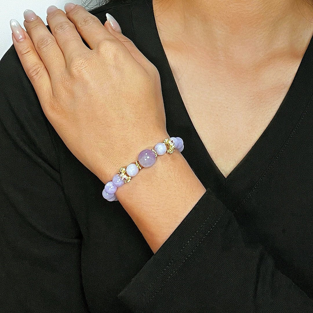 Bracelet Améthyste Lavande et Violette pour Sérénité et Intuition - Biloria