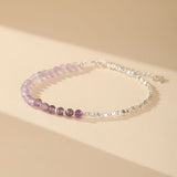 Bracelet Améthyste Ombres de Lavande Argent 925 Ajustable - Biloria