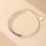 Bracelet Améthyste Ombres de Lavande Argent 925 Ajustable - Biloria