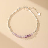 Bracelet Améthyste Ombres de Lavande Argent 925 Ajustable - Biloria