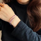 Bracelet Améthyste Ombres de Lavande Argent 925 Ajustable - Biloria