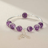 Bracelet Améthyste Queue de Sirène pour Enfant - Argent 925 - Biloria