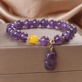 Bracelet Améthyste Renardeau pour Sérénité et Intuition - Biloria