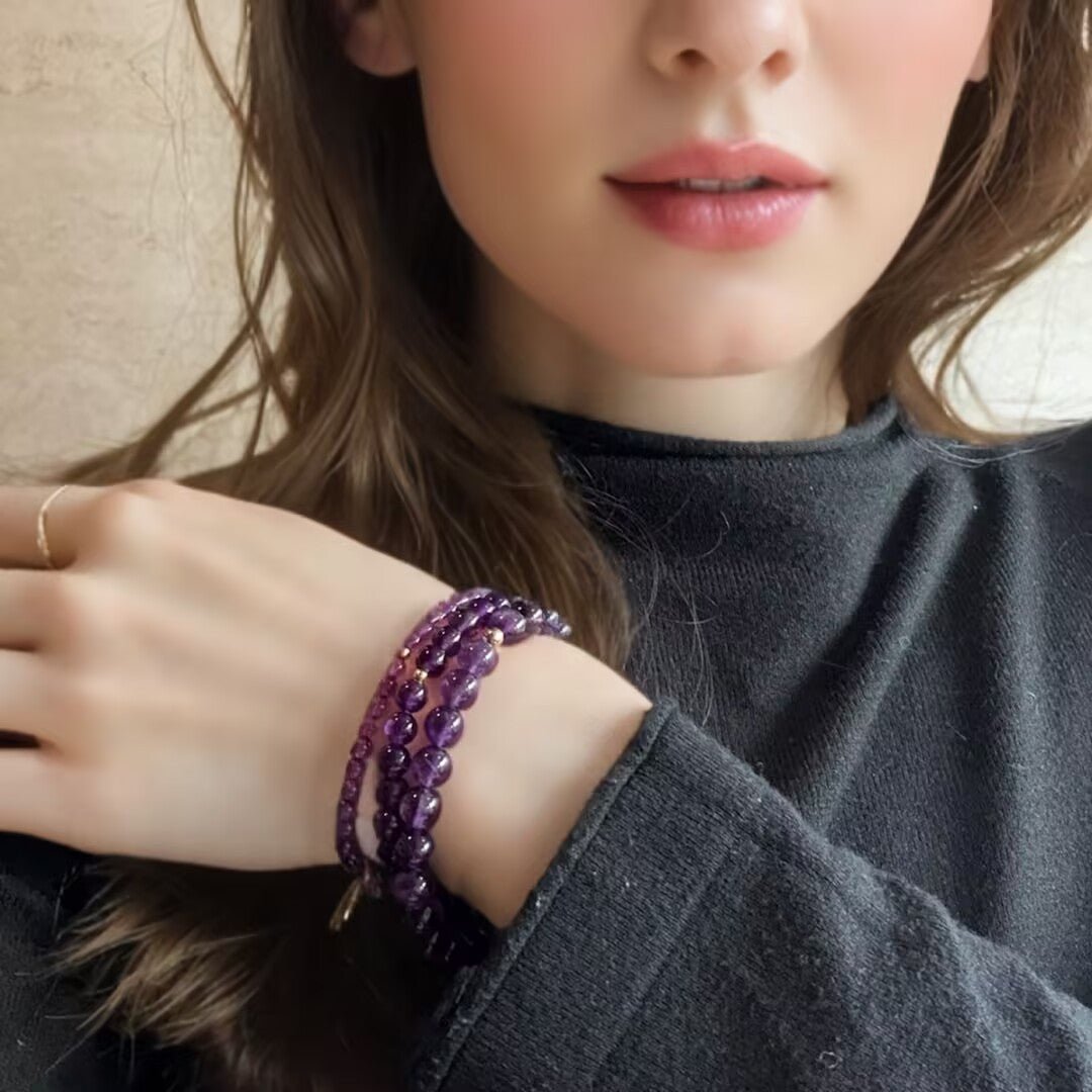Bracelet Améthyste Uruguay Argent 925 – Sérénité - Biloria