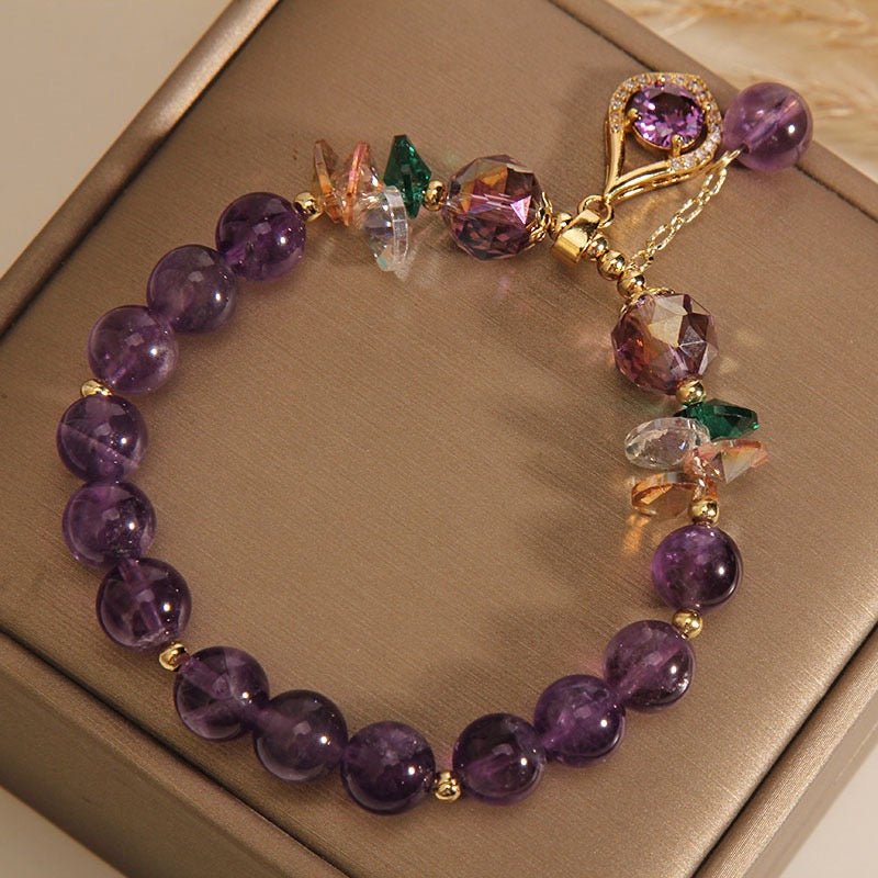Bracelet Améthyste Zircon – Purification et Sérénité - Biloria