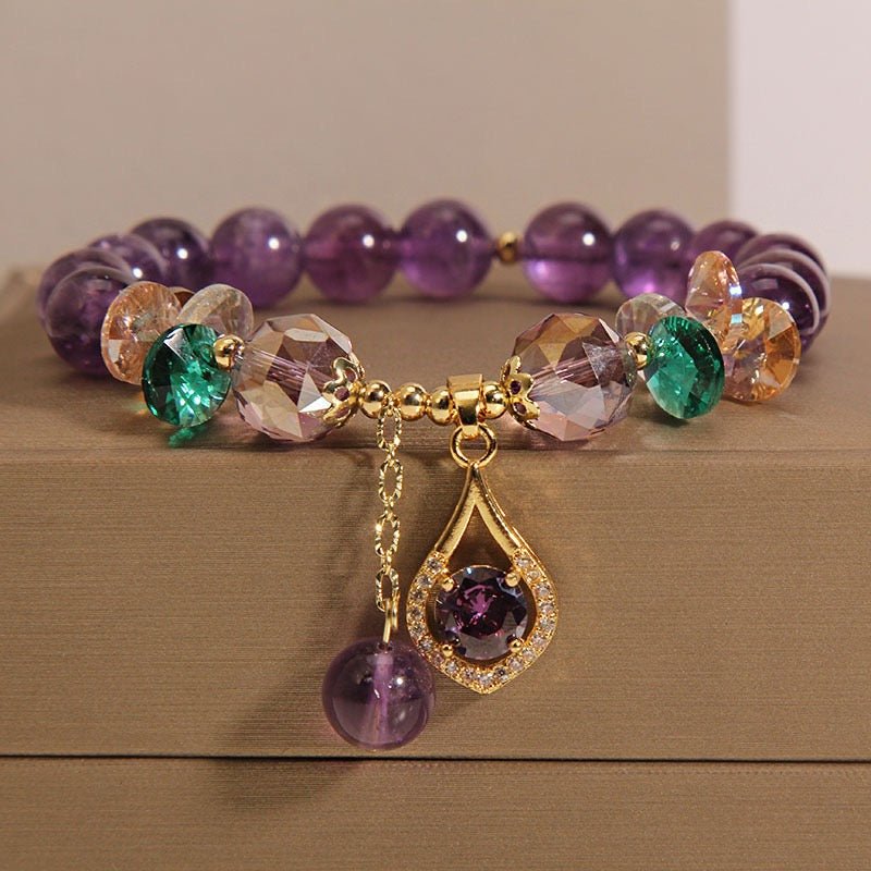 Bracelet Améthyste Zircon – Purification et Sérénité - Biloria