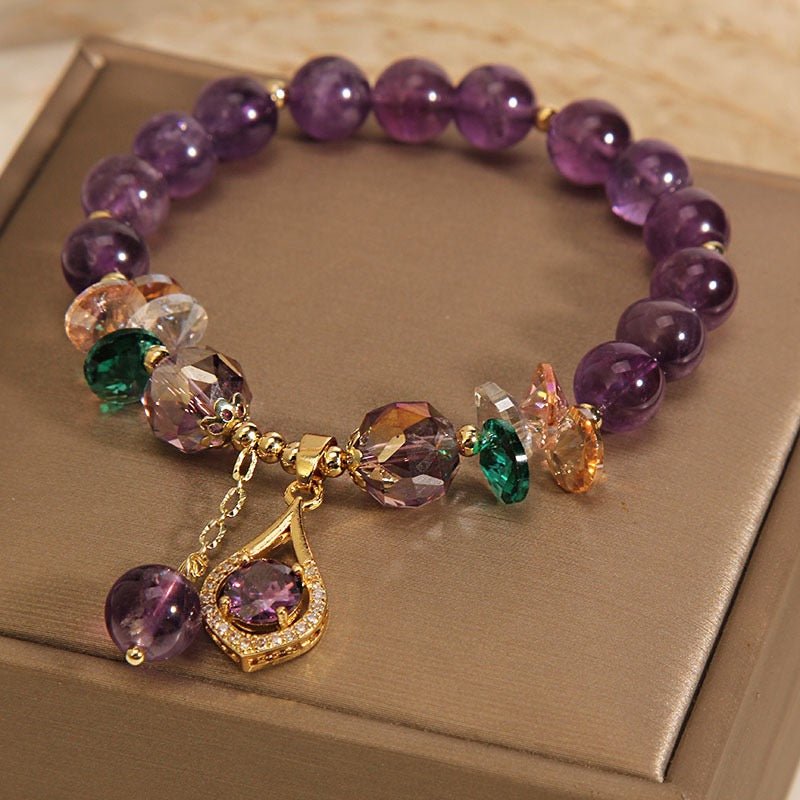 Bracelet Améthyste Zircon – Purification et Sérénité - Biloria