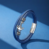 Bracelet Ancre Cuir Homme – Symbole d'Ancrage et Stabilité - Biloria
