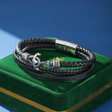 Bracelet Ancre Cuir Homme – Symbole d'Ancrage et Stabilité - Biloria