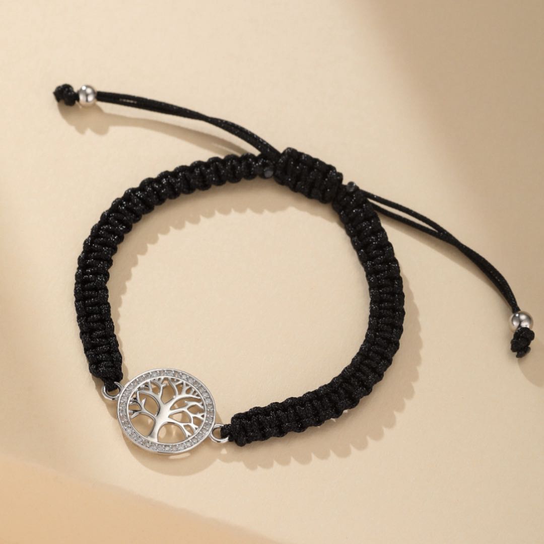 Bracelet Arbre de Vie Argent 925 avec Zircons – Bijou Force et Sagesse - Biloria