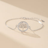 Bracelet Arbre de Vie en Argent 925, Zircon – Force et Vitalité - Biloria