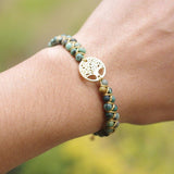 Bracelet Arbre de Vie Jaspe Africain - Stabilité et Bonheur - Biloria
