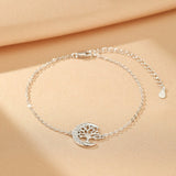 Bracelet Arbre de Vie Lune Zircon Argent 925 - Biloria
