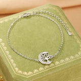 Bracelet Arbre de Vie Lune Zircon Argent 925 - Biloria