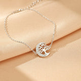 Bracelet Arbre de Vie Lune Zircon Argent 925 - Biloria