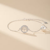 Bracelet Arbre de Vie Perle Argent 925 Vitalité - Biloria