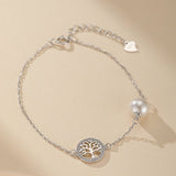 Bracelet Arbre de Vie Perle Argent 925 Vitalité - Biloria