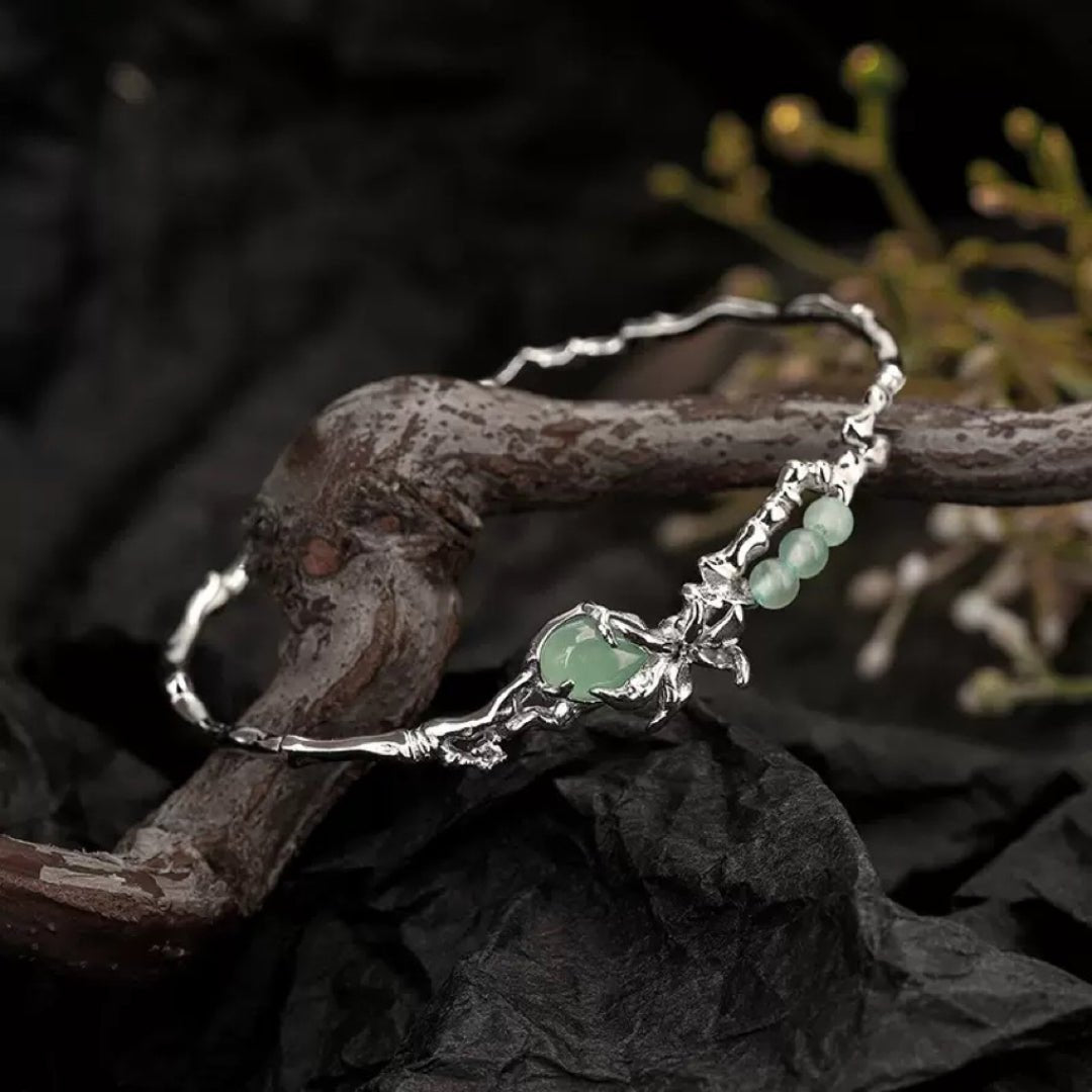 Bracelet Aventurine Argent 925 – Bijou Nature Artisanal - Biloria