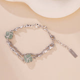 Bracelet Aventurine Fleur Argent 925 Apaisant - Biloria