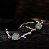 Bracelet Aventurine Fleur Argent 925 Apaisant - Biloria