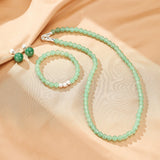 Bracelet Aventurine Vert et Platine - Énergie Positive - Biloria