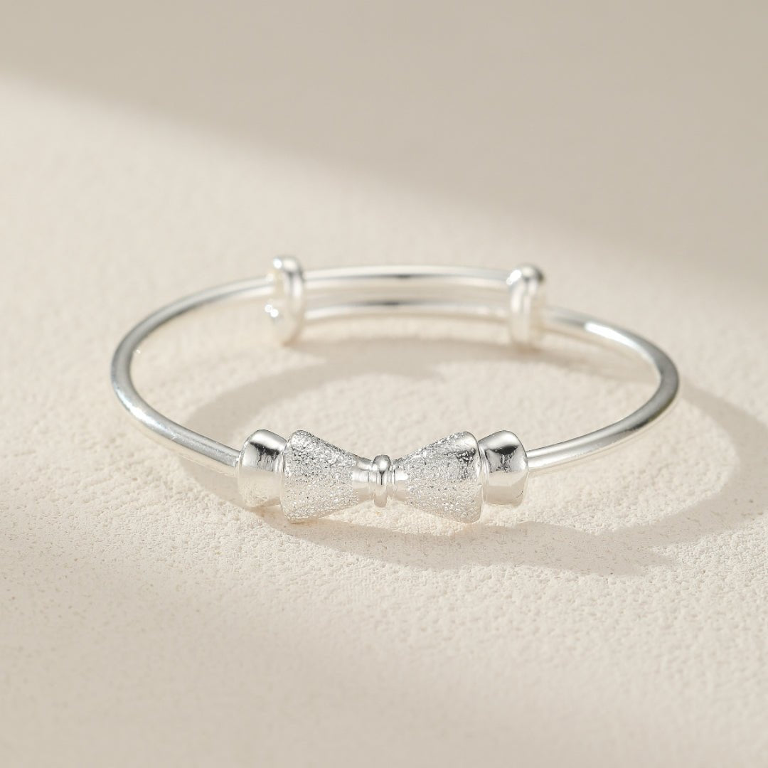 Bracelet Bébé Argent Nœud Papillon Ajustable – Cadeau Naissance - Biloria
