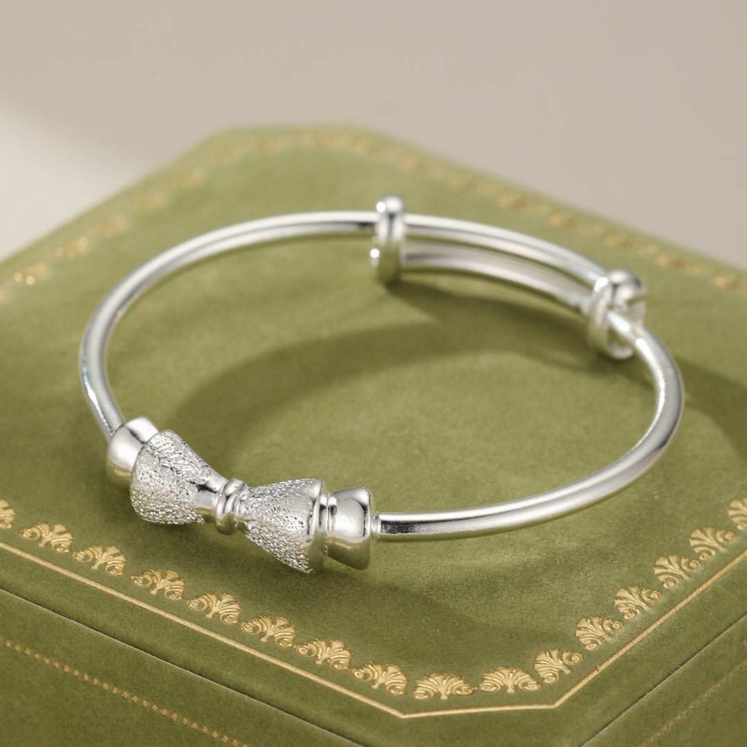 Bracelet Bébé Argent Nœud Papillon Ajustable – Cadeau Naissance - Biloria