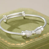 Bracelet Bébé Argent Nœud Papillon Ajustable – Cadeau Naissance - Biloria