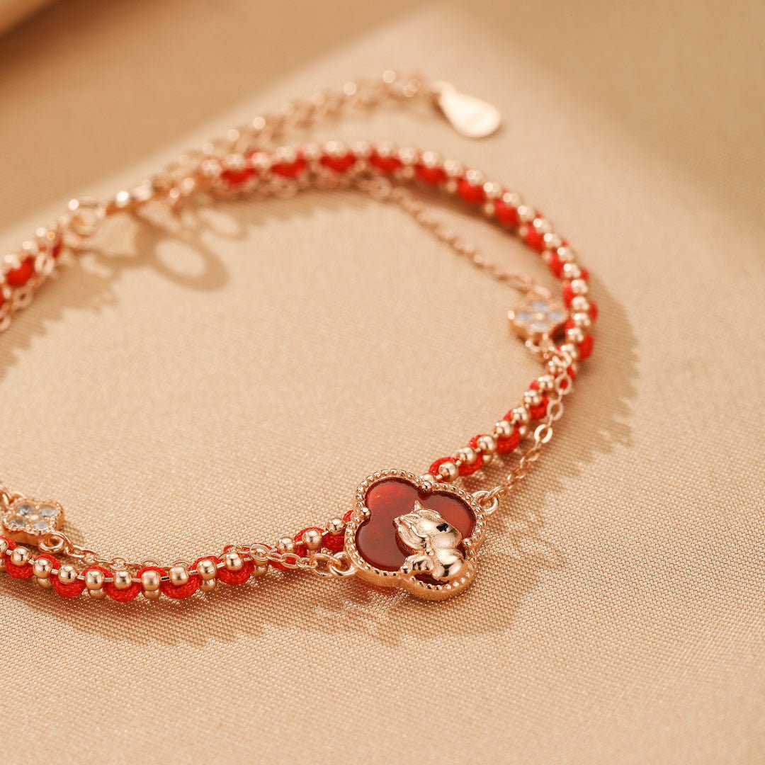 Bracelet Cheval Esprit Libre en Argent Plaqué Or Rose - Biloria