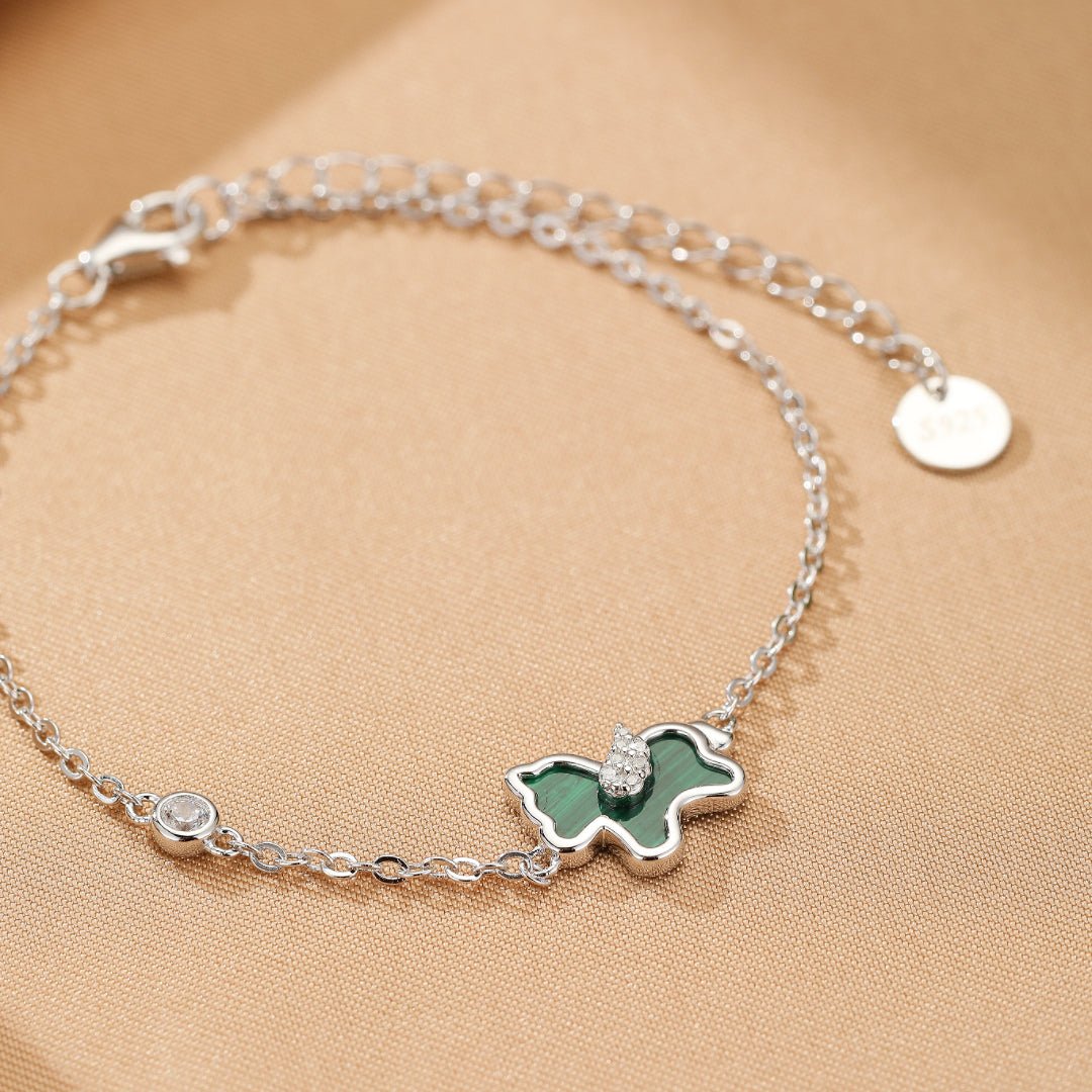Bracelet Cheval Malachite Argent 925 – Énergie et Liberté - Biloria