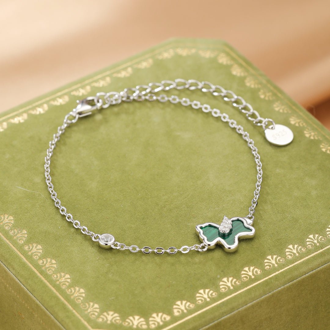 Bracelet Cheval Malachite Argent 925 – Énergie et Liberté - Biloria