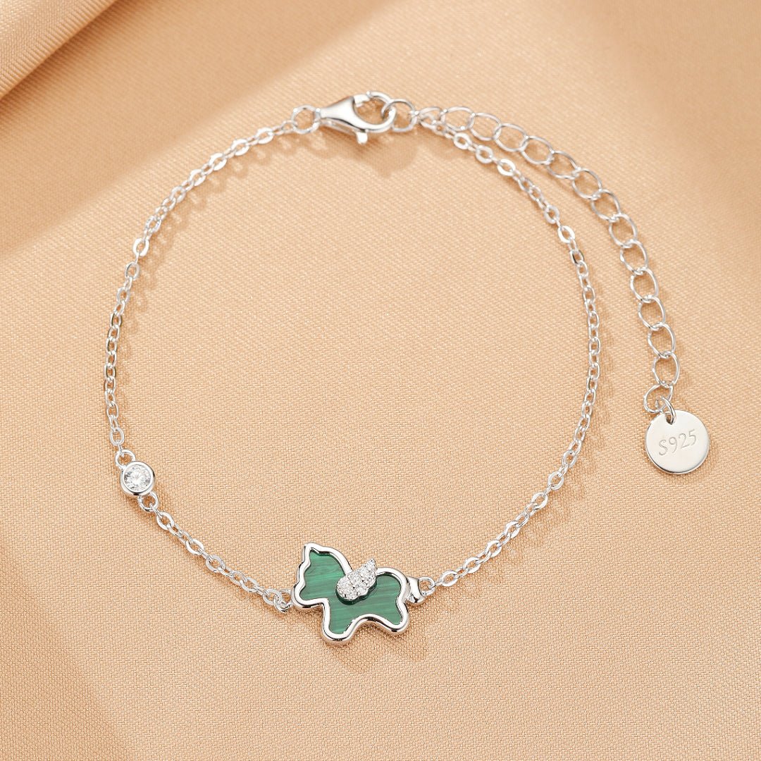 Bracelet Cheval Malachite Argent 925 – Énergie et Liberté - Biloria