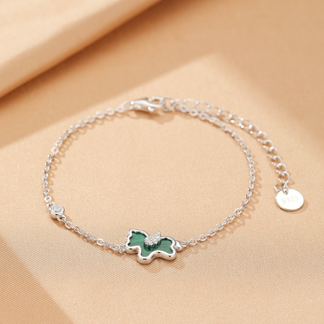 Bracelet Cheval Malachite Argent 925 – Énergie et Liberté - Biloria