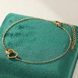 Bracelet Cheville Cœur Amour Infini - Doré Acier - Biloria