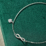 Bracelet Cheville Infini Zircon Argent 925 - Bijou Cadeau - Biloria