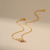 Bracelet Cheville Mauvais Œil Plaqué Or – Protection Égyptienne - Biloria