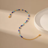 Bracelet Cheville Mauvais Œil Plaqué Or – Protection et Sérénité - Biloria