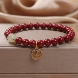 Bracelet Cinabre et Jade – Force Flamboyante - Biloria