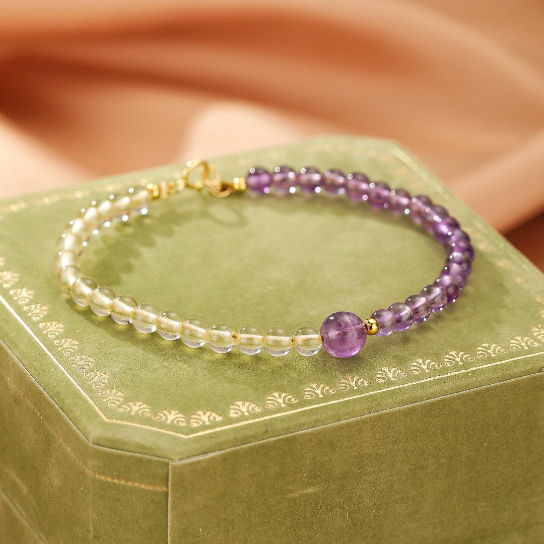 Bracelet Citrine Améthyste - Harmonie et Équilibre - Biloria