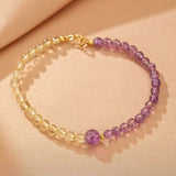 Bracelet Citrine Améthyste - Harmonie et Équilibre - Biloria