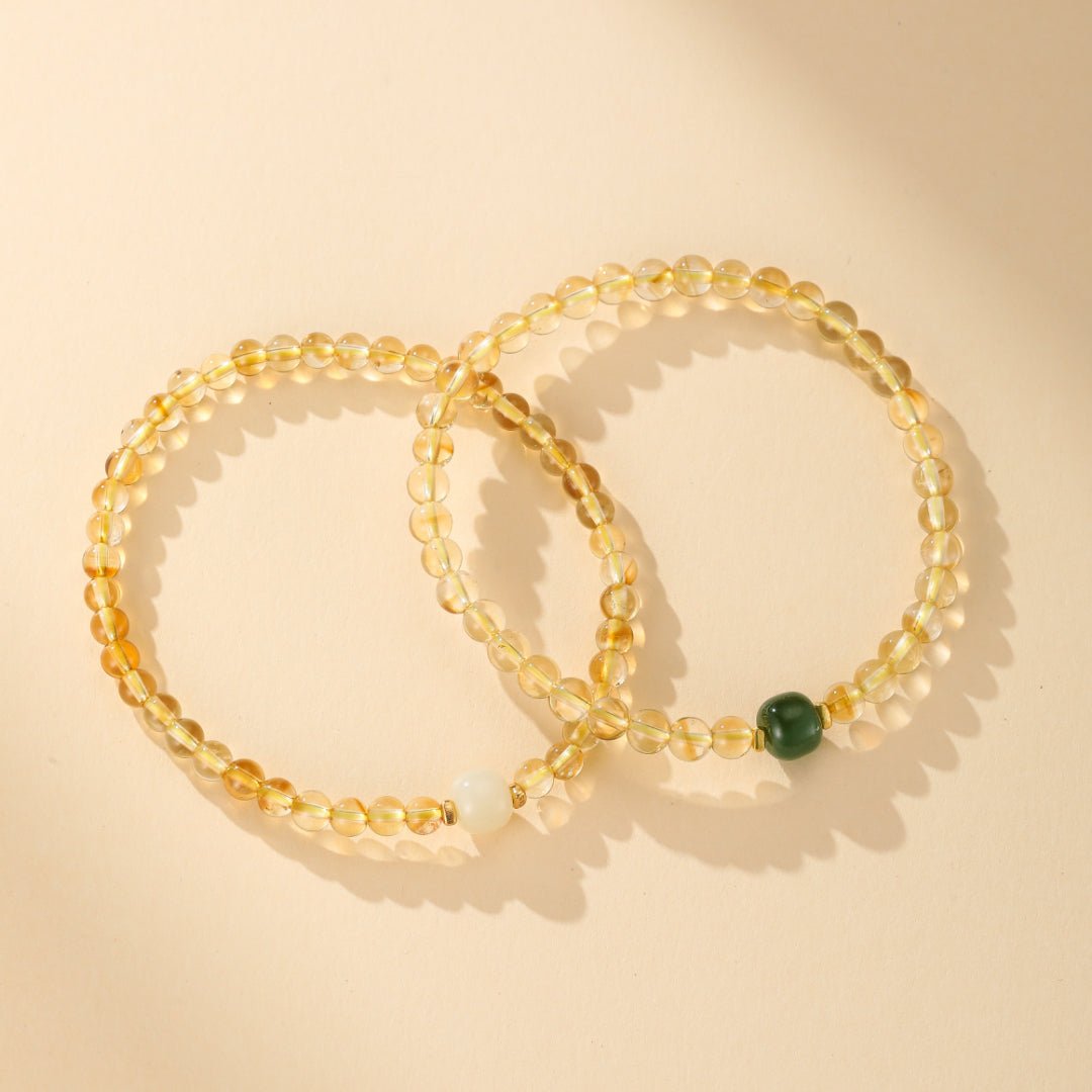 Bracelet Citrine et Jade Vert pour une déco de bureau inspirante - Biloria